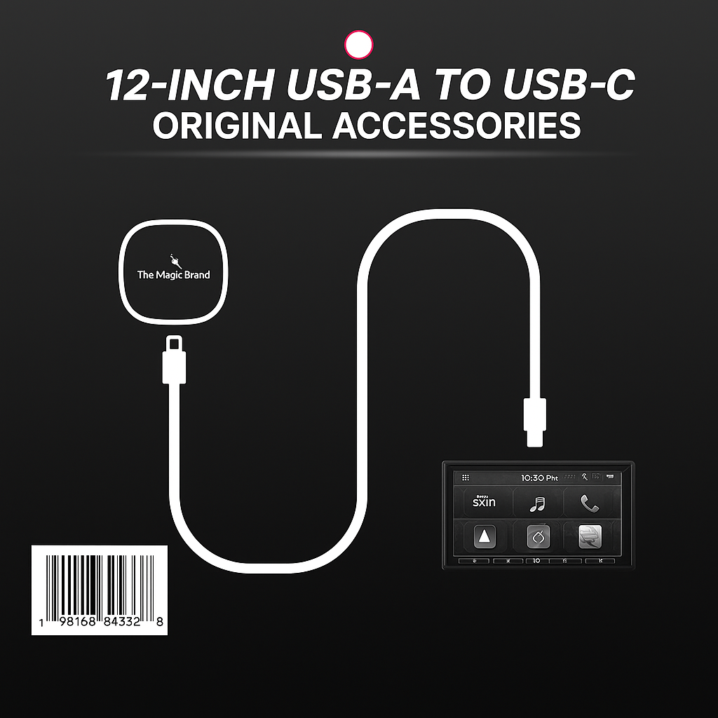USB-A to USB-C Power Cable (12 inch)
