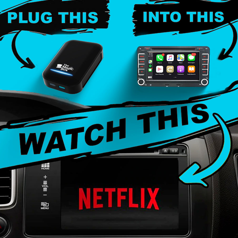 CarTVbox - Accès sans fil à , Netflix et Apple CarPlay/Android Auto  en voiture