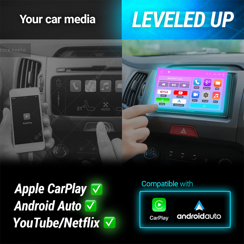 Magic Box 4.0, Magic Box for Car with Google Play/Netflix//Google  Map, Apple CarPlay/Android Auto Wireless CarPlay Adapter for OEM Wired