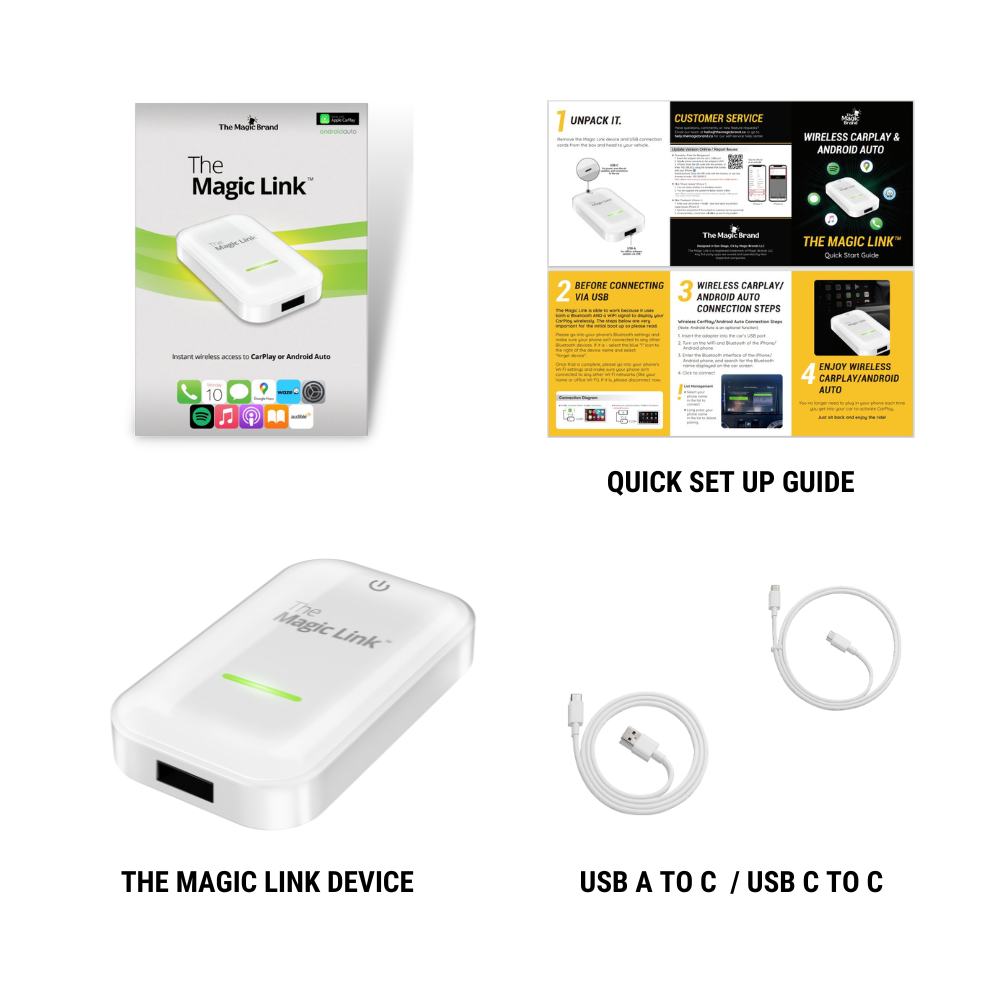 Carlinklife Magic Box - Wireless CarPlay/ Android Auto Adapter with Ne