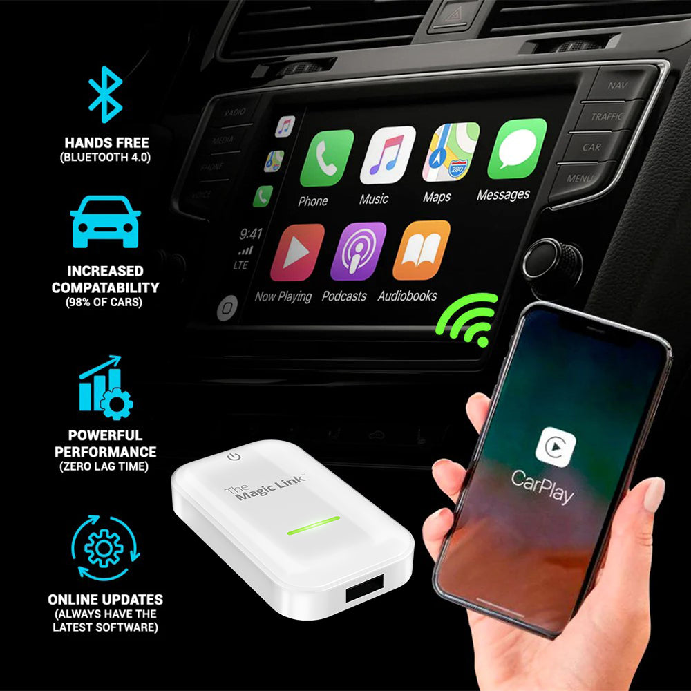 Wireless CarPlay - Wired CarPlay Convert Cars Wireless CarPlay，Wireless  CarPlay Adapter，Apple CarPlay Wireless Adapter，Plug & Play Fast and Easy  Use